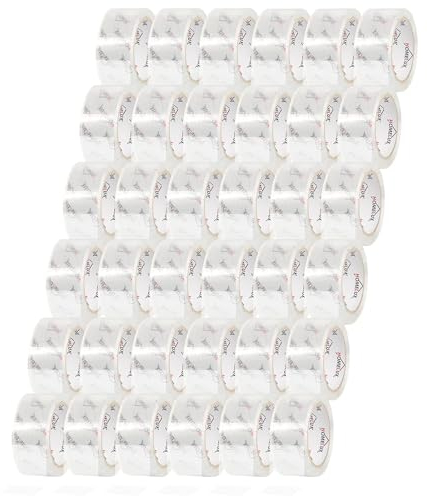 HOMELUX 36 Rollen Paketklebeband Transparent Paketband Klebeband Universalklebeband Packband für Verpacken von Paketen und Versandschachteln, 66 m x 50 mm, Reißfestigkei, Superklar