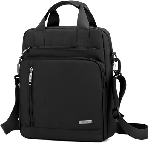 zhongningyifeng Borsa messenger da uomo per computer portatile da 13 pollici Oxford grande borsa a tracolla Business impermeabile casual nera borsa a tracolla per lavoro viaggi all'aperto, nero