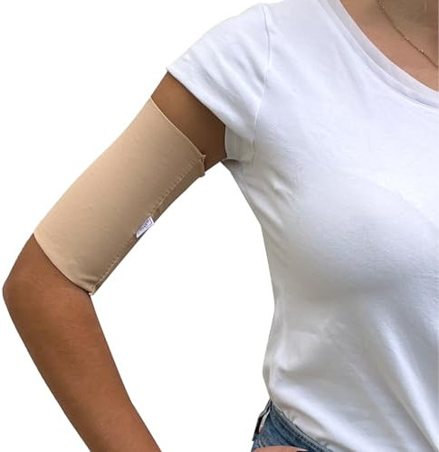 Glico Line Fascia PICC Protettiva Unisex, Fascia Braccio Copri Picc in Tessuto Traspirante, Made in Italy, Beige, M