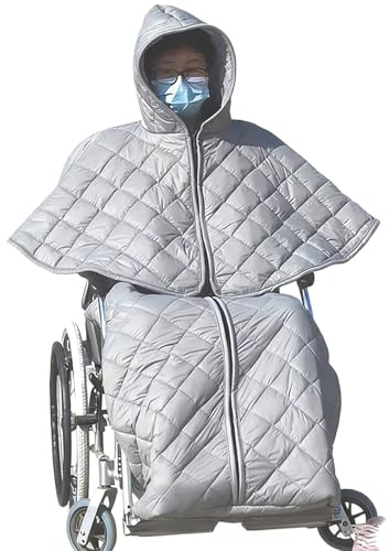 BDXZJ Manta Térmica para Silla De Ruedas, Saco para Silla De Ruedas, Manta Gruesa con Forro Polar, Impermeable, Funda para Piernas para Silla De Ruedas, Accesorio para Silla De Ruedas A