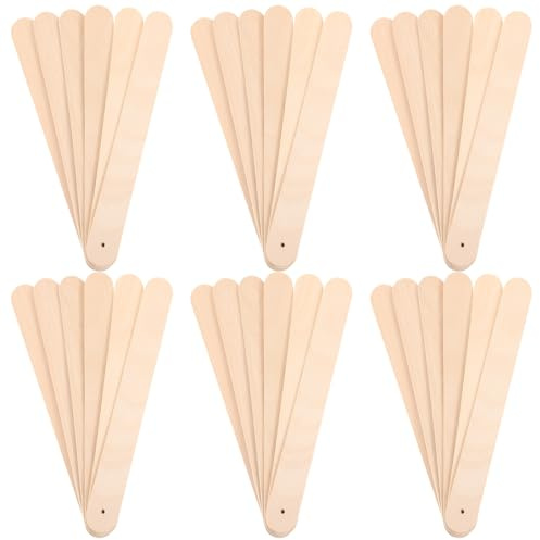 GRIRIW Palitos de Madera para Helado 150x18 Mm 50 Unidades Palos Anchos para Manualidades y Helados Caseros Herramienta para Hacer Paletas de Hielo Reutilizables