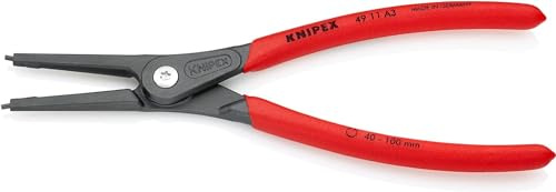 KNIPEX Alicate de precisión para arandelas para arandelas exteriores de ejes con cartulinas autoservicio Mangos, 49 11 A3 SB