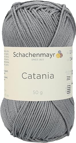 Schachenmayr Catania 9801210-00435 rauchgra Handstrickgarn, Häkelgarn, Baumwolle, rauchgrau
