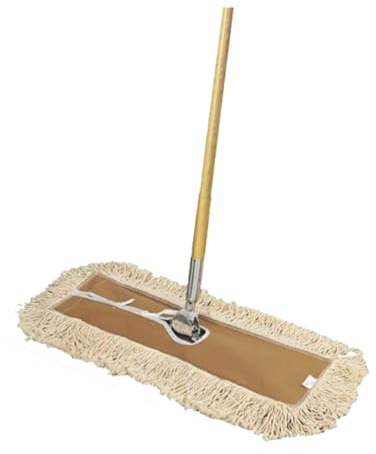 Clim Profesional - Mopa Industrial de Algodón Natural Sistema Luxury Pro 95CM. Incluye Mango y Bastidor. Limpieza y Barrido de Suelos. Elimina Polvo y Suciedad Fácilmente. Tamaño 95CM