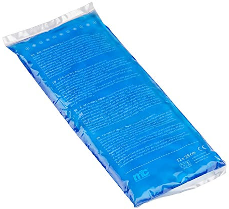 Medicalcorner24® Compresa de gel frío y caliente, 12 cm x 29 cm, apta para microondas, 1 unidad