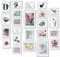 bomoe 24er Bilderrahmen Set Blossom – 10x 10x15 cm, 8X 13x18 cm, 4X 15x20 cm, 2X 20x30 cm Fotorahmen Collage Bilderrahmen mit Passepartout - Bilder Rahmen aus Kunststoff & Kunststoffglas Weiß