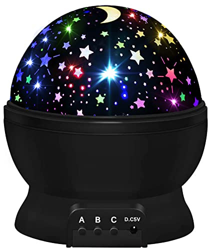 Night Light for Kids,Boys Toys for 3 4 5 6 7 8 Year Old Boys,Star Projector 360 Degree Rotation - 4 LED Bulbs 16 Light Color Changing with USB Cable,Lamp Ceiling Lights for Kids Bedroom