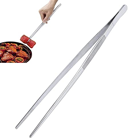 Pinze Cucina Professionale, Pinze da Cucina, 30 cm Pinzette Manico Lungo, Pinzette per Barbecue, Strumento Da Cucina, Per Barbecue, Bistecche, Acciaio Inossidabile