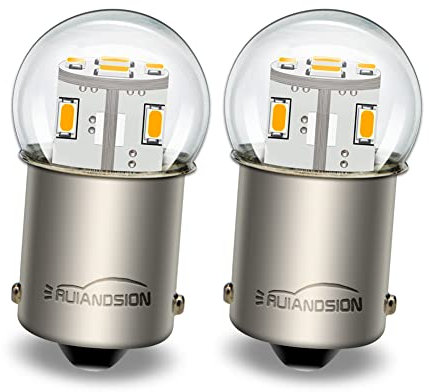 Ruiandsion 2pcs 1156 LED Bulb 6V BA15S P21W 7506 Warm White 3014 12SMD LED Chipsets LED Backup Reverse Turn Signal Tail Lights