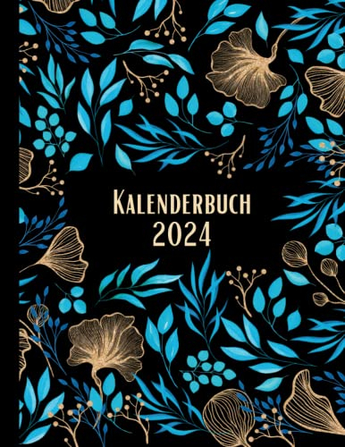 Kalenderbuch 2024: Kalender 2024 buchkalender 1 tag 1 seite groß
