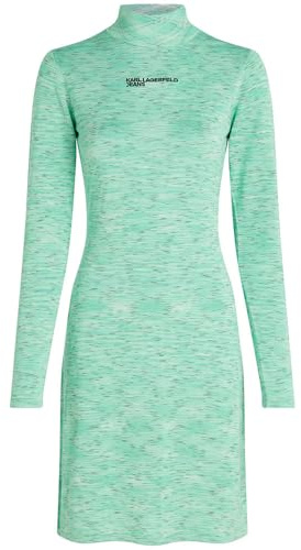 Karl Lagerfeld Jeans Donna Long Sleeve Mock Neck Knit Dress Bay S