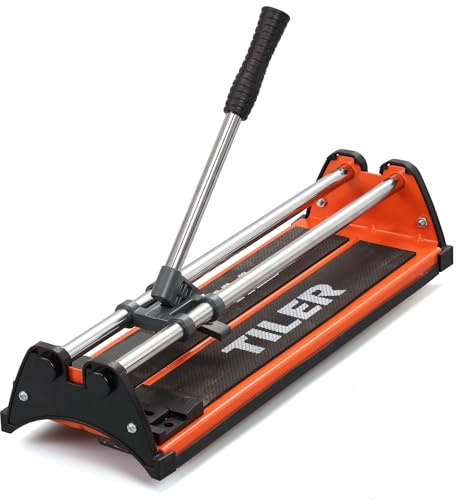14 inch 350mm Manual Tile Cutter, Tungsten Carbide Cutting Wheel, Heavy Duty Aluminium Alloy Base, Precise Ceramic Porcelain Floor Wall Tile Cutting Tool for Home DIY and Professional Use