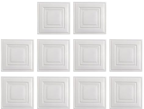 Genérico Paneles De Pared 3D Autoadhesivos, 10 Piezas Papel Pintado Efecto Ladrillo, Papel Pintado 3D Impermeable Removible 35x35 Cm Para Cocina Y Techos