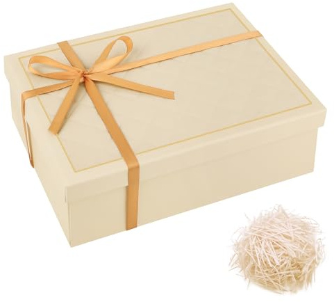 Presentask med lock, 25 x 18 x 8,5 cm, rektangulär presentförpackning