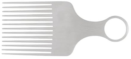 Metallhår hullingkam: Ergonomiskt halkfritt aluminiumverktyg och plektrum för styling 13,8 cm svart dreadlocksalva bärbar 45 | Pålitlig vårdkam