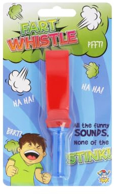 Henbrandt Fart Whistle - Novelty Prank Whistle Party Bag Filler for Kids | Plastic Fart Whistle, Funny Prank Noise Maker, Compact 11.4cm Joke Toy, Party Bag Filler, Stocking Filler, No Batteries