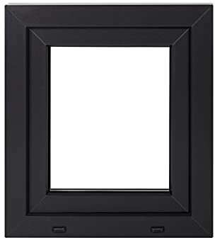 Komforta Fenster Weiß/Anthrazit - Alle Größen Kellerfenster BxH 500 x 650 mm - Garagenfenster/Gartenhaus Fenster PVC BxH 50 x 65 cm 3-fach Verglasung-Din Rechts-Dreh Kipp Kunststofffenster-B2B