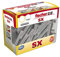 fischer 553437 Tacos 12x60, bricolaje unidades Dübel SX 12 x 60 Wanddübel, zum Aufhängen von Bildern, Befestigung von Lampen, Box Stück, grau, Caja de 15 uds