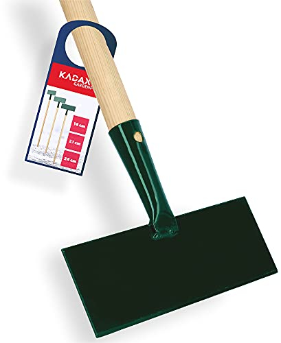 KADAX Grattoir à Glace en Acier, Pelle avec Manche Long en Bois pour Enlever la Glace sur les Trottoirs, Allées, Entrées de Garage et Espaces Extérieurs (21 cm)