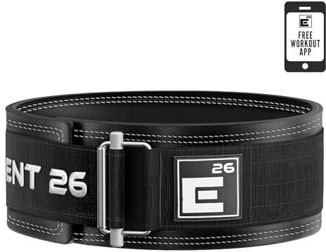 Element 26 Gewichthebergürtel aus Leder für Damen und Herren – selbstsichernder verstellbarer Leder-Hebegürtel für Powerlifting, olympisches Heben & funktionelle Fitness – Gewichtsgürtel, Rückenstütze