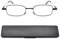 Mcoorn Mini Lesebrille Metall Tasche Dünn für Damen Herren, Lesehilfe für Unterwegs Flach Tragbar, Dioptrien +1,0