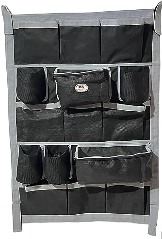 Majestic Ally Nylon Heavy Duty Grooming Organizer Bag for Horse Trailer, Trailer Grooming Bag, Black