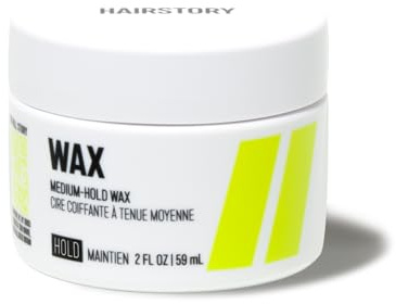 Hairstory Wax, Hair Styling Wax with Medium Hold, Ideal for All Hair Types, Adds Lift & Defines Curls, Smooths Flyaways, Baby Hairs, Edges & More, 1.75oz