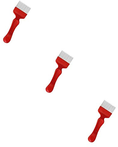 MERRYHAPY 3St Imkergabel wabe honeycomb the honeys Bienenstöcke honig bienenkörbchen enthüllen Entdeckelungsgabel der Imkerei Entdeckelungsgabel aus Edelstahl Bienenzuchtgabel rot