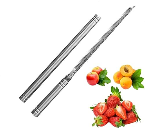 Bkemkri Couteau à Fruits Portatif Polyvalent pour L'extérieur avec étui, Mini Couteau À Bâton, Multipurpose Outdoor Portable Fruit Cutter with Sheath, Couteau à Découper Les Fruits Multifonctionnel