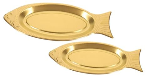 OFFSCH Piatto da Portata in Acciaio Inossidabile con Elegante Design A Forma di Pesce per Riunioni di Famiglia