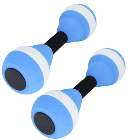 Aquatic Exercise Water Dumbbells 2PCS Water Aerobics Dumbbell Sports Aquatic Exercise EVA Foam Dumbbells Water Barbells Hand Bars Swimming Training Fitness Equipment