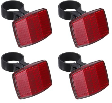 PATIKIL Bike Front and Rear Wheel Spoke Reflectors Bicycle Cycling Safety Warning Reflectors for Handlebar Seat Post