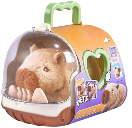 interactivo para mascotas - Muñeca que camina con sonido y luz, peluche eléctrico capibara, juego y adictivo para niños, jóvenes adultos, niñas, sala de juegos