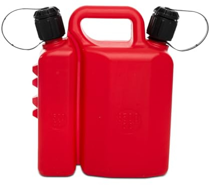 Alvirea | Tanica Benzina 3,5 Litri più Olio Separato 1,5L – Contenitore Carburante Professionale con Beccuccio Flessibile e Sfiato – Omologata UN per Benzina, Diesel – Tanica Sicura per Trasporto.