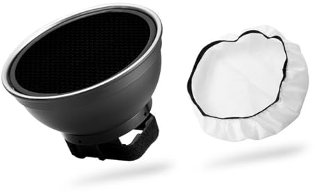 Eacam Softbox Quadrato per Flash, Riflettore, Modificatore di Luce [segnaposto] Diffusore per Riflettore Flash, Beauty Dish con Griglia a Nido D'ape, Pieghevole da 15 Cm