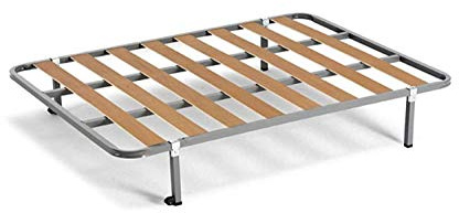 HOGAR24 ES Somier Basic + 4 Patas Cuadradas de 26cm, 140x190 cm