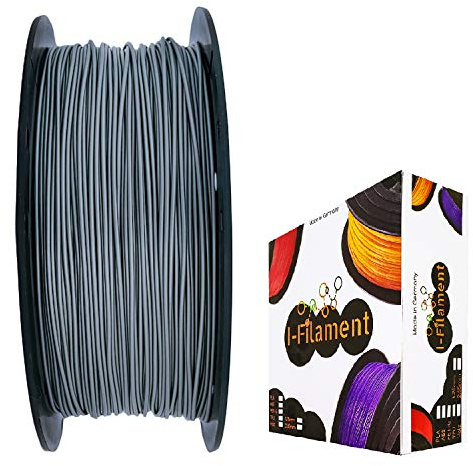 I-Filament 3D-Drucker PET-G 1,75mm 1kg Spule Rolle (Silber Metallic)