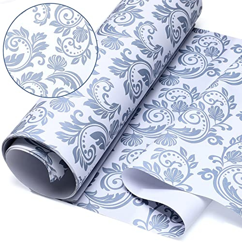 Gersoniel 10 Sheets Drawer Liners for Dresser Scented Drawer Liners Non Adhesive Scented Paper for Fragrant Home Shelf Closet(Linen,Chic Pattern)