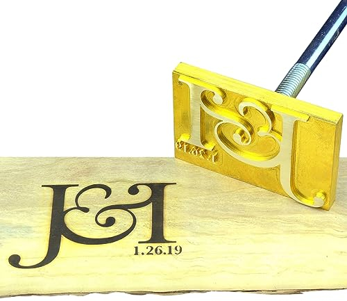 Brandeisen für Holz, personalisierter Brandeisen-Hitzestempel für Holzarbeiter, inklusive Griff (2,5 x 2,5 cm)
