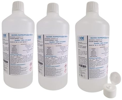 3x1 L ISOPROPYLISK ALKOHOL 99,9 % extra ren - ursprung Frankrike garanterad isopropanol, perfekt som lösningsmedel, rengöringsmedel och avfettningsmedel (3)