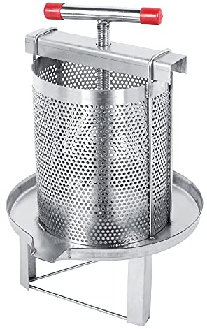 Edelstahl-Honigpresse, Wachspresse, Manuelles Haushaltswerkzeug mit Filter für die Bienenzucht