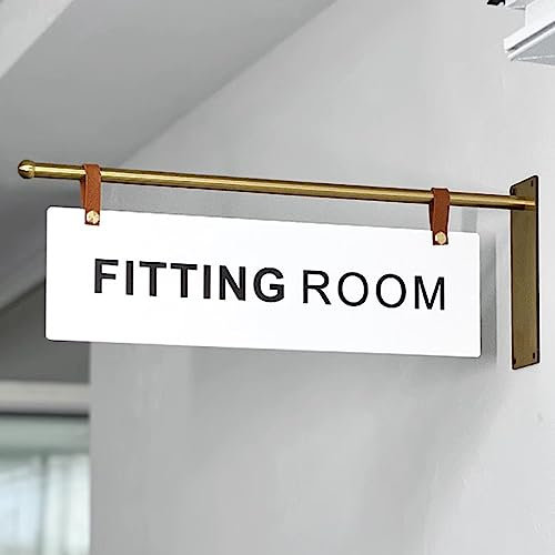 Panneau De Vestiaire pour Entreprise, Signalisation Murale De Porte De Vestiaire, Panneau Double Face en Métal, 35,6 X 10,2 Cm, pour Magasin De Vêtements, Intérieur Ou Extérieur