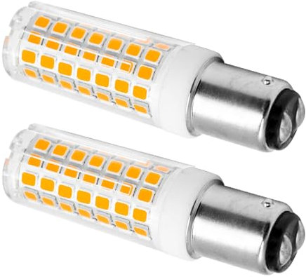 B15d LED Lampe 7W Ersetzt für Osram Halolux Ceram 75W 60W Halogenlampe Warmweiß 3000K 700LM, Doppelkontakt, AC 230V, Dimmbar, Kein Flackern, 360°Abstrahlwinkel, 2er Pack