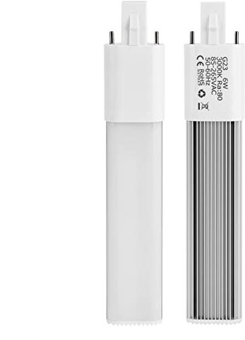 Jwthee 6 W LED-Leuchtmittel, horizontale Einbauleuchte mit 2 Stiften, Röhrenlampen für Wandleuchten, Waschtischlampe im Badezimmer (G23)