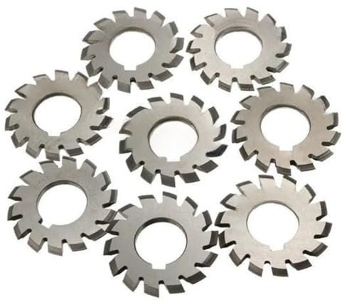8pcs DP24-DP6 Straight Tooth Disc Bevel Gear, 14.5 Degrees Milling Machine Gear High Speed Steel Disk-Shaped(16)