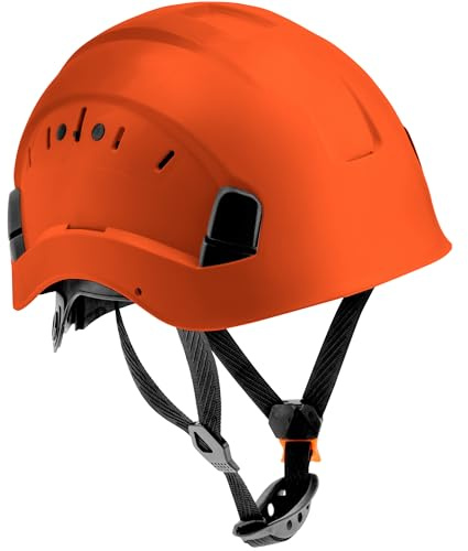 HÖGERT TEKNIK – skyddshjälm, bygghjälm av ABS, EN 397, spärrsystem, ventilation, hakrem, arbetshjälm för byggarbetsplatser och industri, justerbar säkerhetshjälm