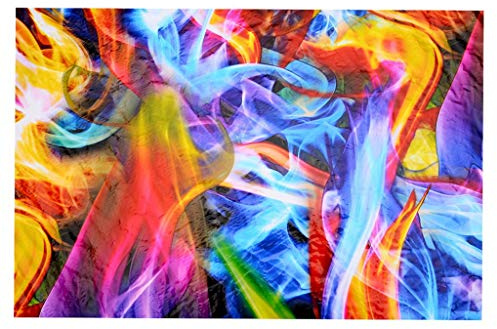 Aboiled Film hydrographique arc-en-ciel Flammes Hydrographiques Transfert d'eau Film de plongée hydrographique 50 cm x 100 cm