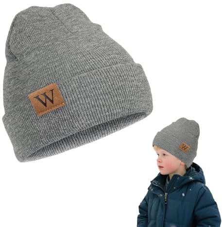 technodry mössa baby – stickad baby beanie pojkar vintermössa med halsduk, mjuk, varm och elastisk, perfekt för barn från 0–8 år, modern, bekväm och lättskött, Beige, one size
