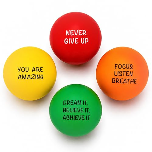 Stress Balls Pack of 4, Fidget Toys, Squishy Toys, Stress Balls for Adults, Anxiety Relief for Adults