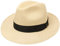Borsalino Panama Bogarthut Premium Panamahut Panamastrohhut Strohhut Herren - Made in Italy Sonnenhut mit Ripsband Sommer Frühling-Sommer - 58 cm Natur